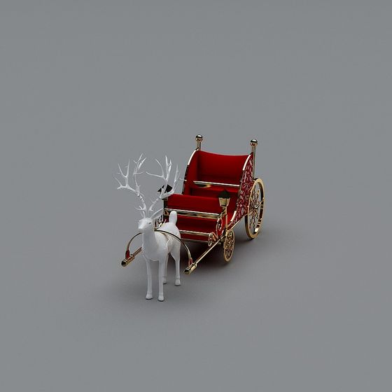 Enchanting Santa's Sleigh 3D Model