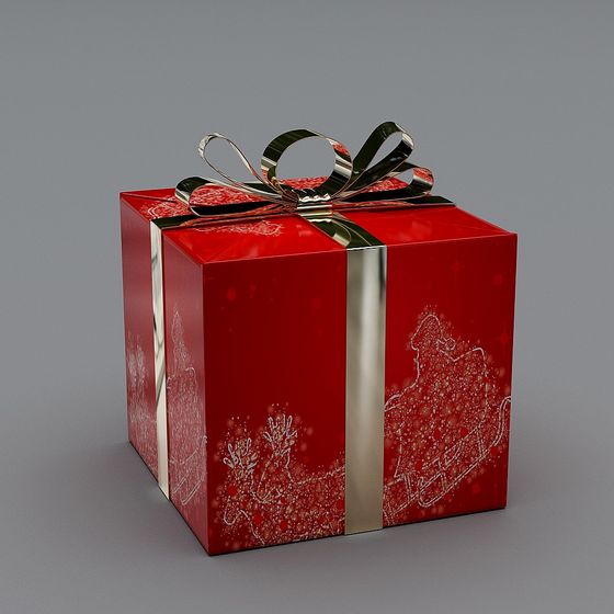 Christmas Gift Box 3D model for Festive Designs