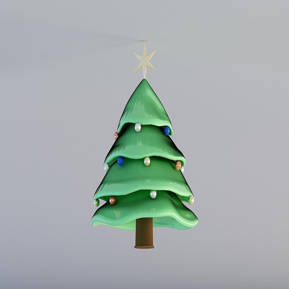 Low-Poly Christmas Tree 3D model