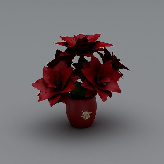 Christmas Red Vase 3D model