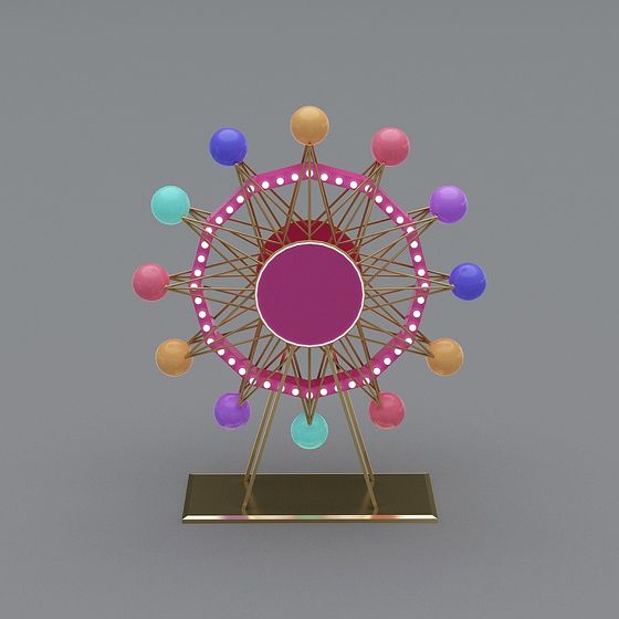 Colorful Geometric Sculpture 3D model