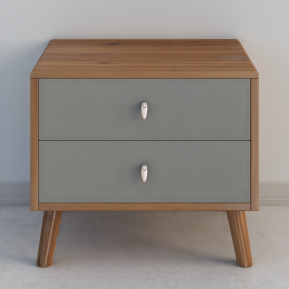 Elegant Bedside Table 3D model for Modern Interiors