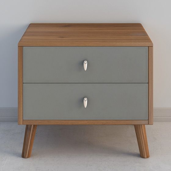 Elegant Bedside Table 3D model for Modern Interiors