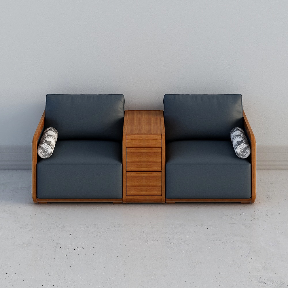 DV611A two-sided sofa s/DV611D in the middle armrest cabinet