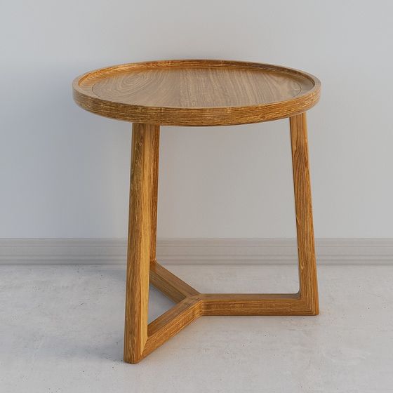 Modern Geometric Round Table 3D model