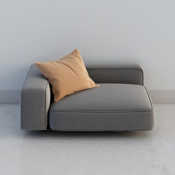 Modern Minimalist Low-Poly Sofa 3D model