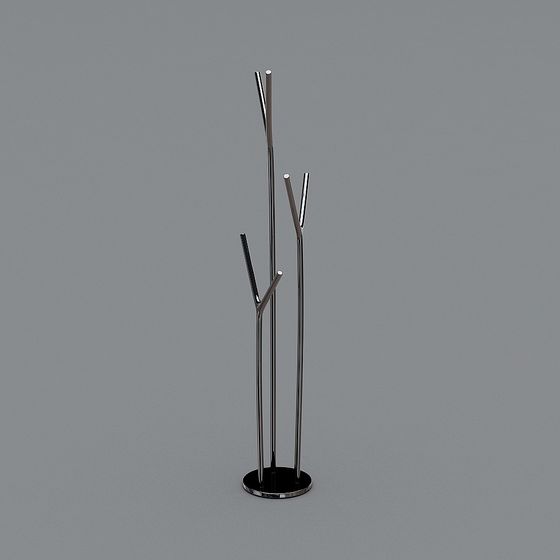 Elegant Metal Coat Rack 3D model