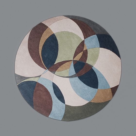 Stylish Abstract Circular Carpet 3D model