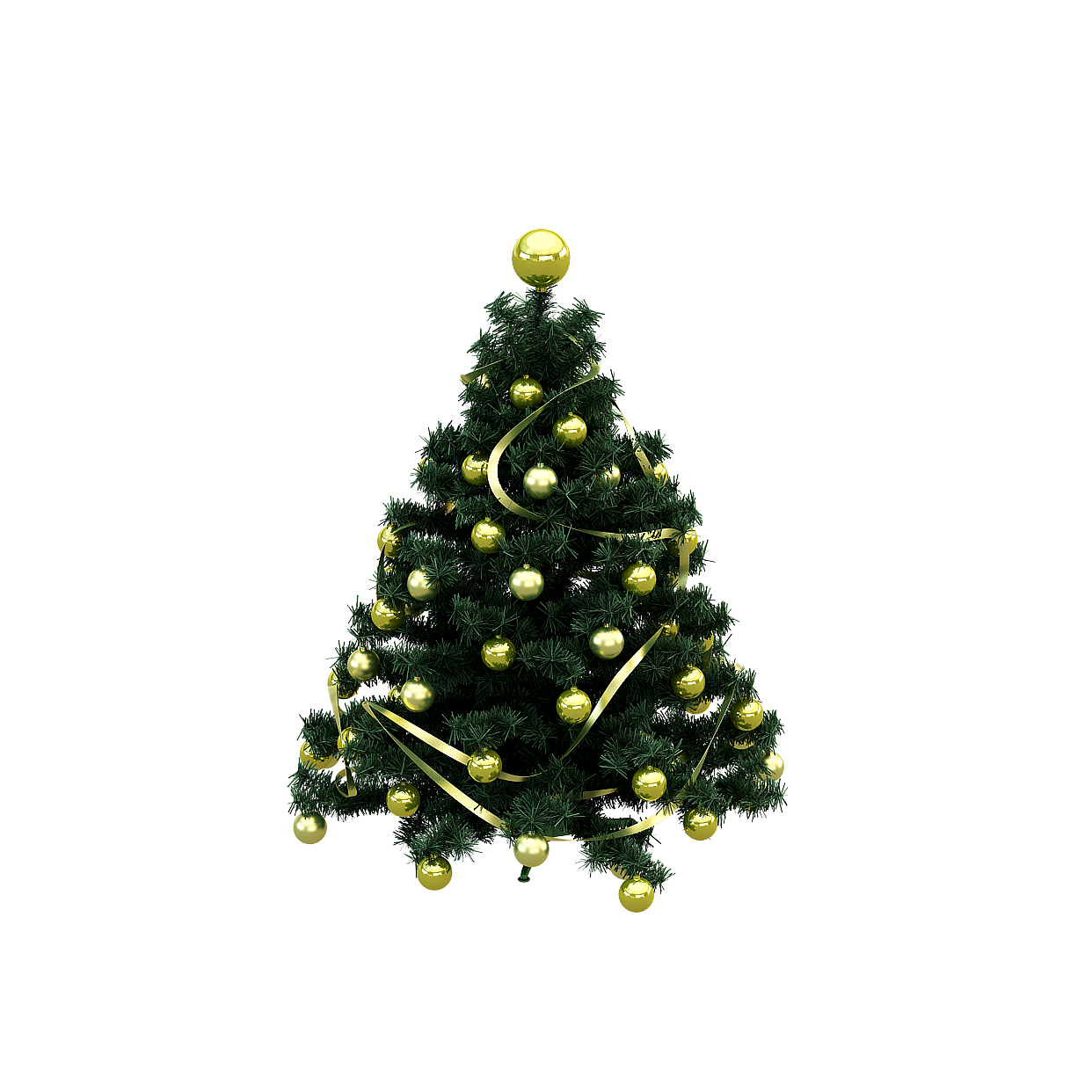 Elegant Christmas Tree 3D Model – Festive Low-Poly Design