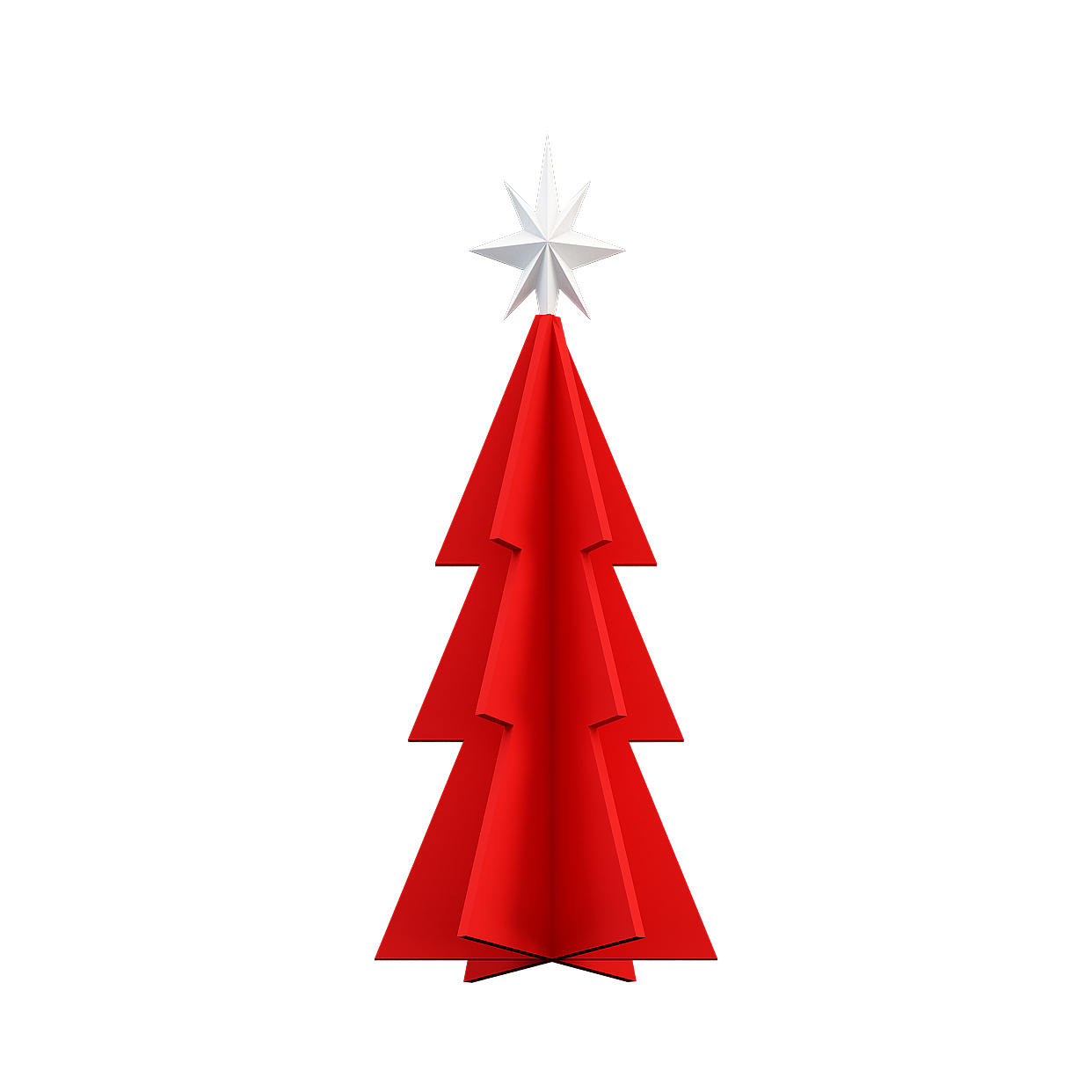 Low-Polygon Christmas Tree 3D Model – Festive Decor