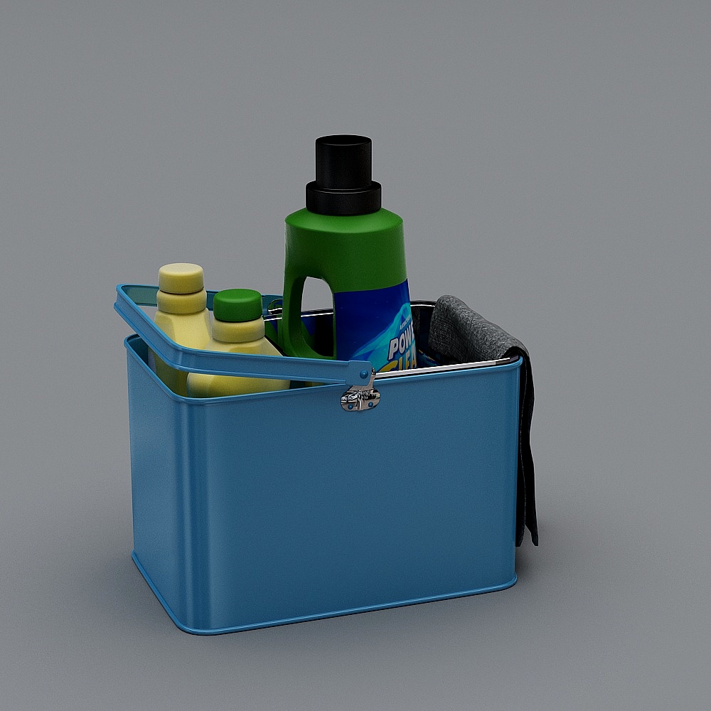 Low-Poly Cleaning Toolbox 3D Model