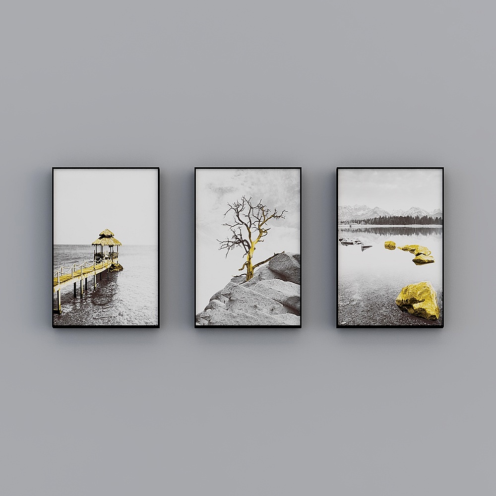 Gemmage - Einfach modern - NX10959, 10960, 10961 - Landschaftsdekoration Gemälde