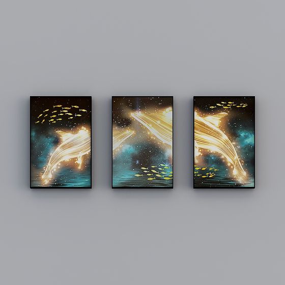 Dreamy Ocean Waves Dolphin 3D model for Creative Projects