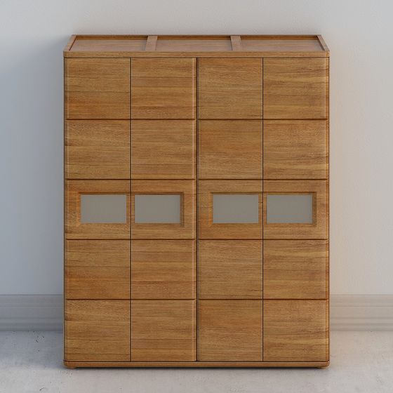 Wooden Storage Cabinet 3D model