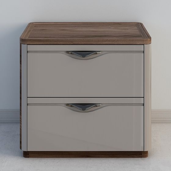 Elegant Low-Poly Nightstand 3D model