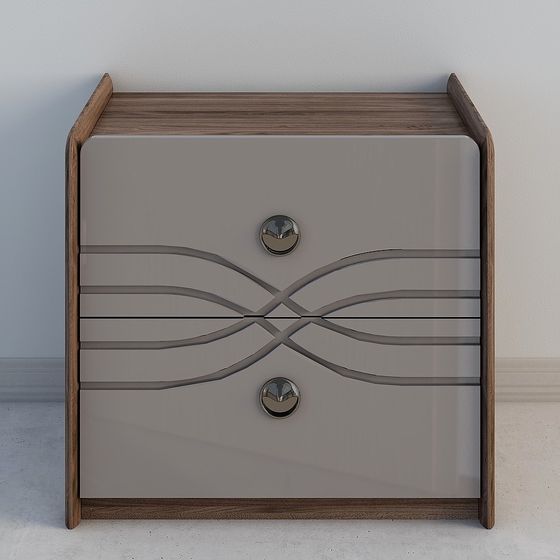 Elegant Bedside Table 3D model for Modern Spaces