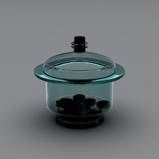 Elegant Glass Pot 3D model for Modern Design