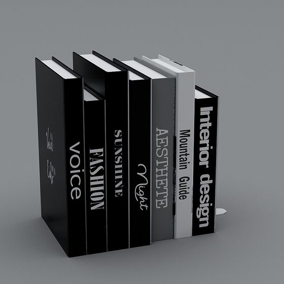 Elegant Low-Polygon Bookshelf 3D model