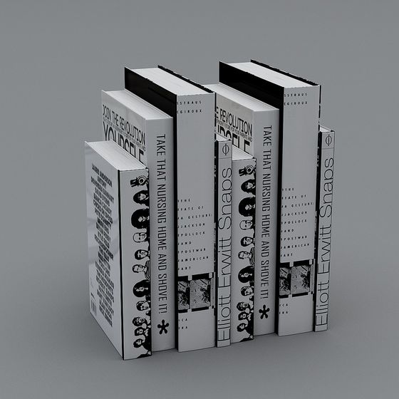 Stylish Low-Poly Bookshelf 3D model