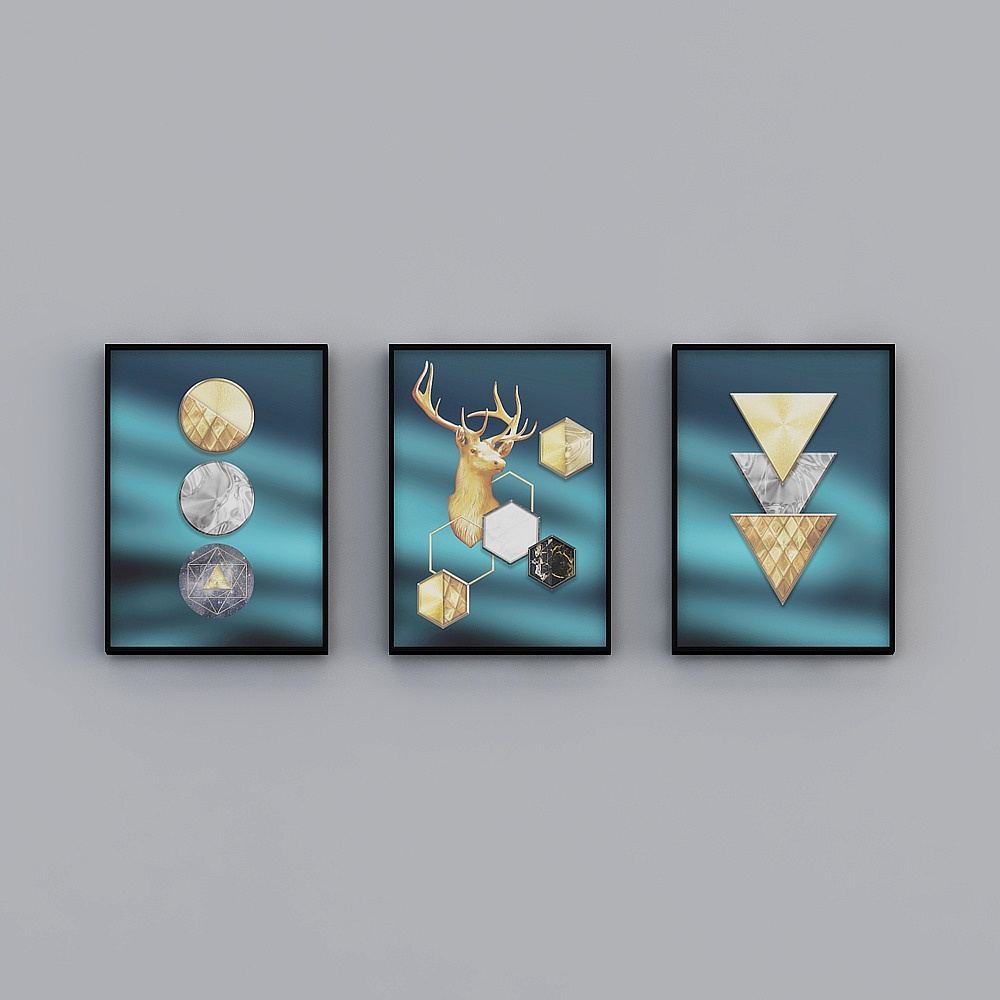 three-piece decorative painting
