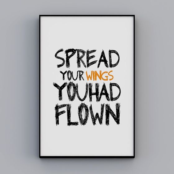 Dynamic Inspirational Poster 3D model