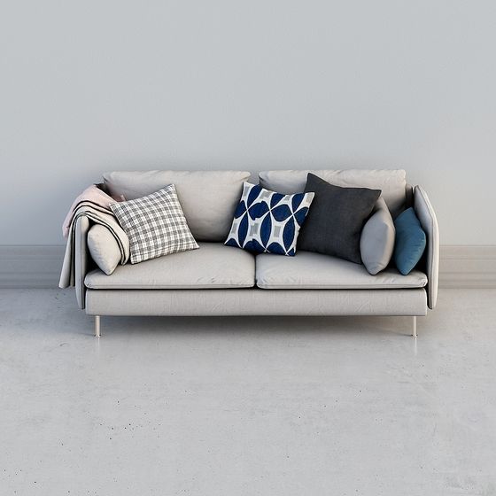 Low-Poly Modern Sofa 3D model