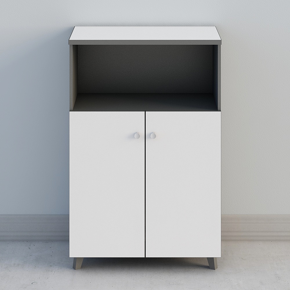 Black and white bookcase