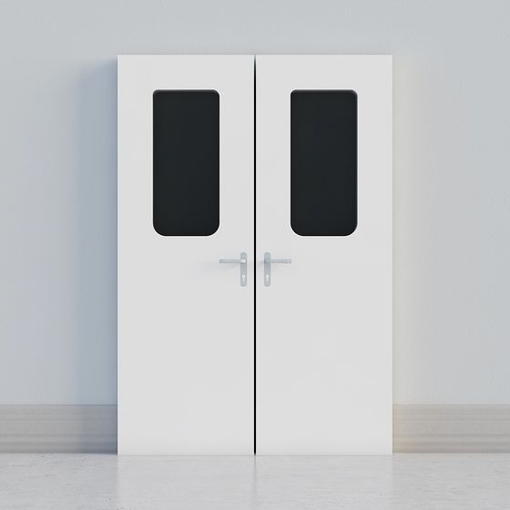 Minimalist Double Door 3D model