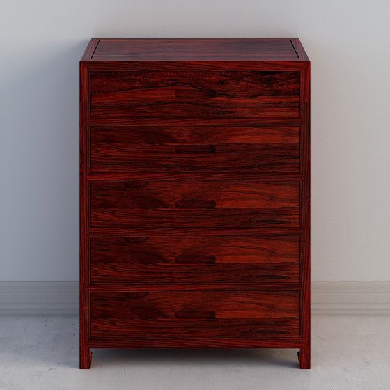Stylish Vintage Chest of Drawers 3D model for Modern Interiors