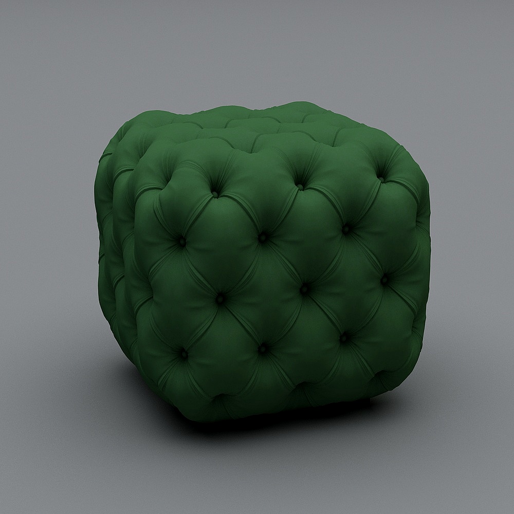 Vintage Green Sofa 3D model