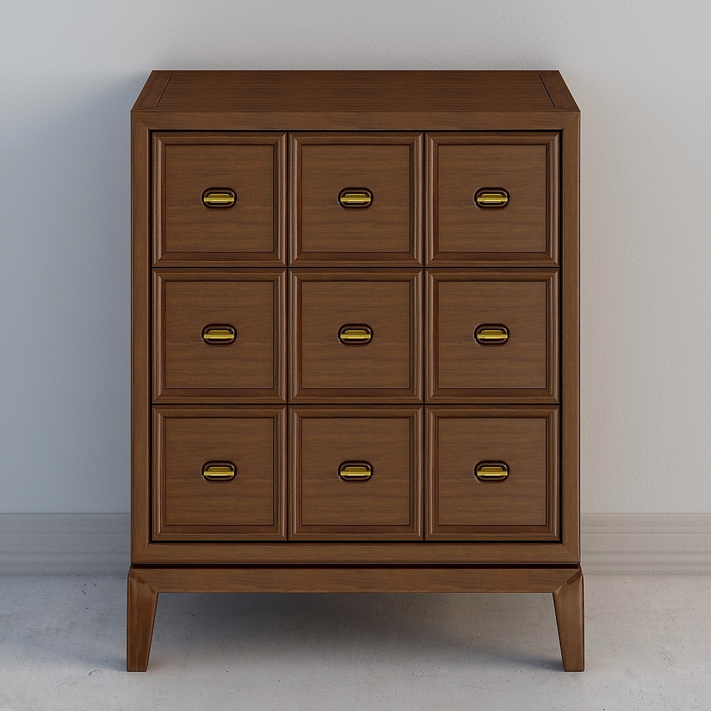 Vintage Style Storage Cabinet 3D model