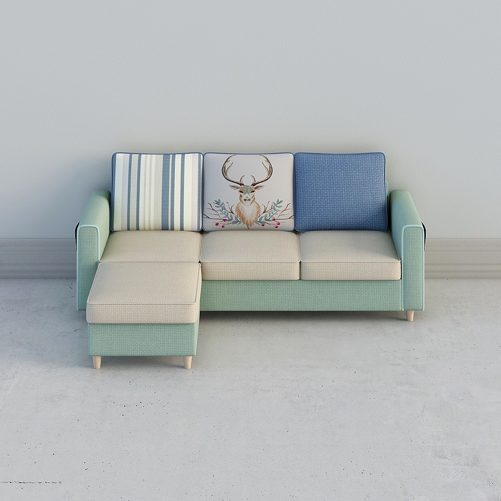 Cozy Retreat 3D model Sofa for Modern Interiors