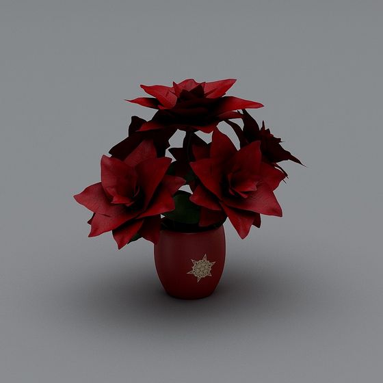 Christmas Red Bouquet 3D model