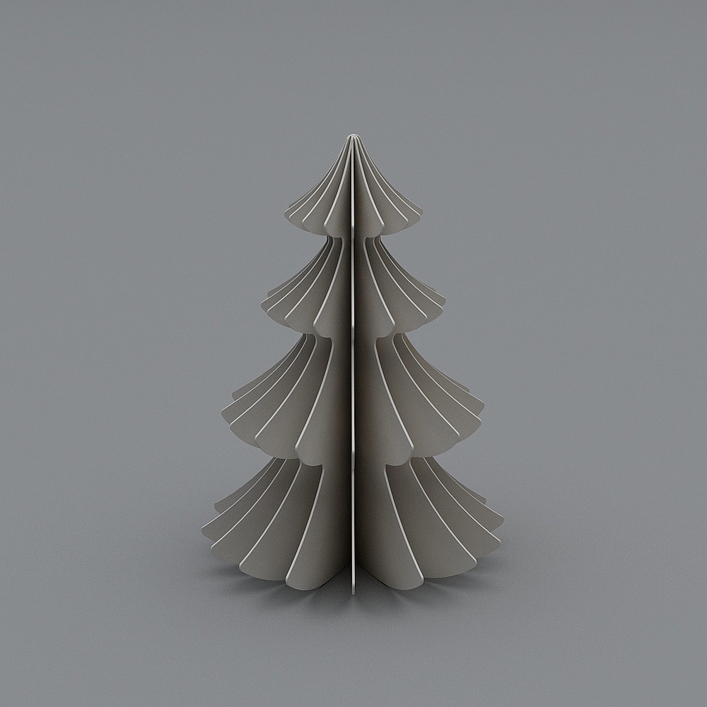 Stylish Low-Poly Christmas Tree 3D model