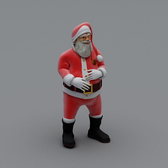 Charming Santa Claus 3D Model for Festive Projects