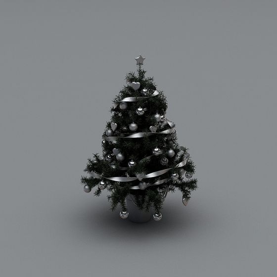Charming Low-Poly Christmas Tree 3D model