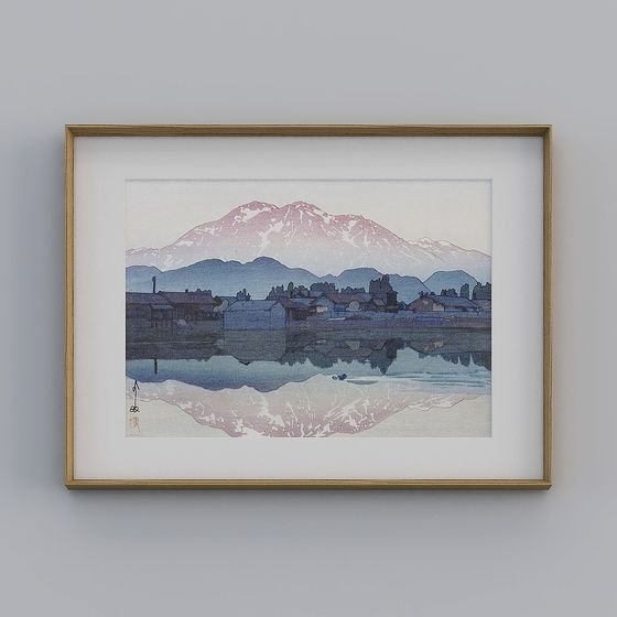 Snowy Village 3D model