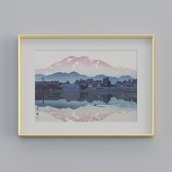 Snowy Mountain Town 3D model