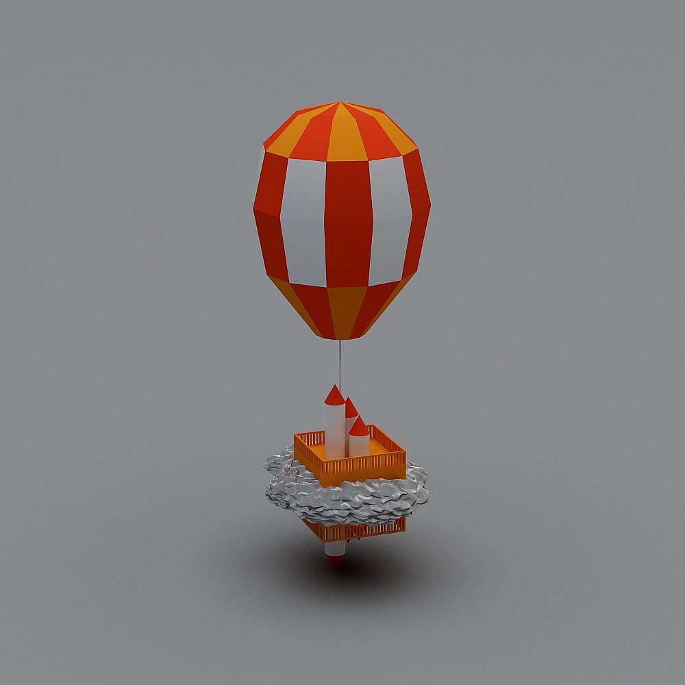 Airy Adventure Balloon 3D model