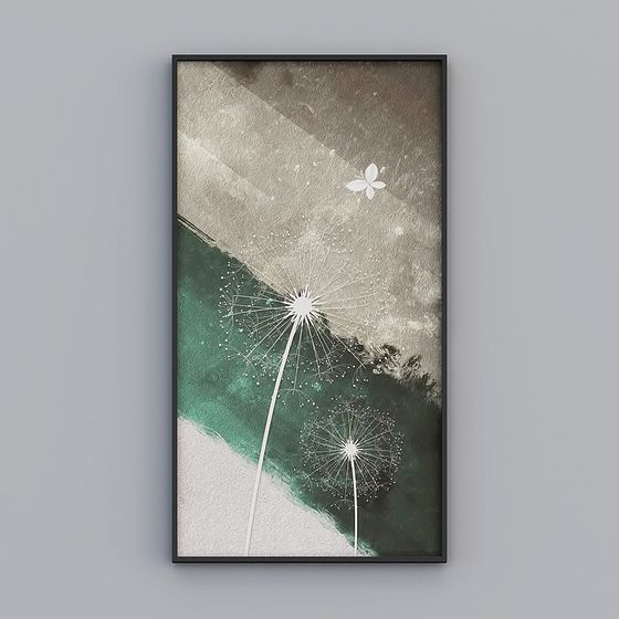 Stylish Low Poly Dandelion 3D Model for Creative Use