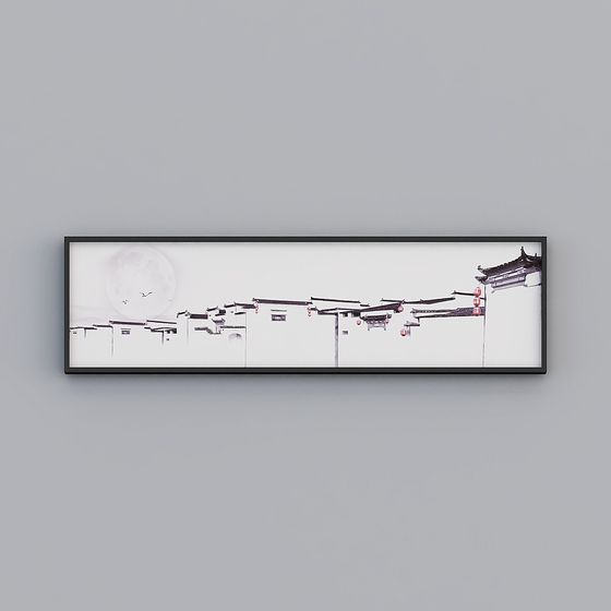 Moonlit Ancient Town 3D model