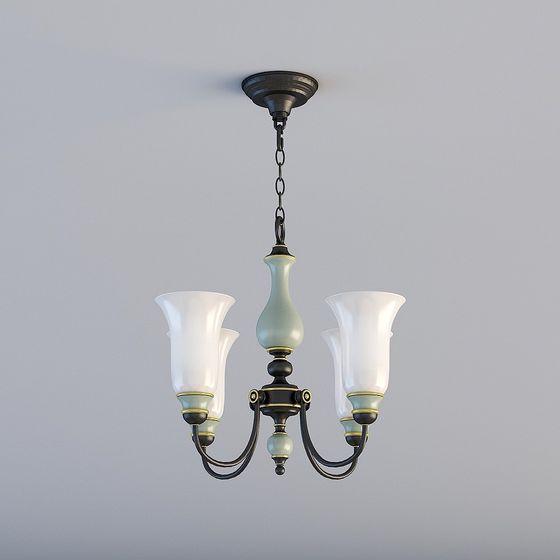 Vintage Chandelier 3D model with Elegant Design