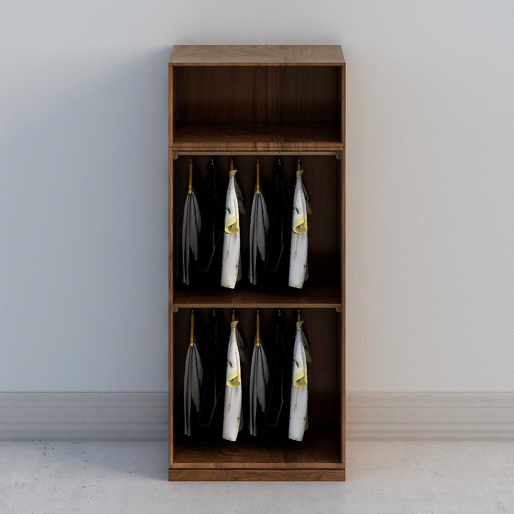 Modern Low-Poly Wardrobe 3D model