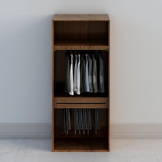 Modern Low-Polygon Wardrobe 3D model
