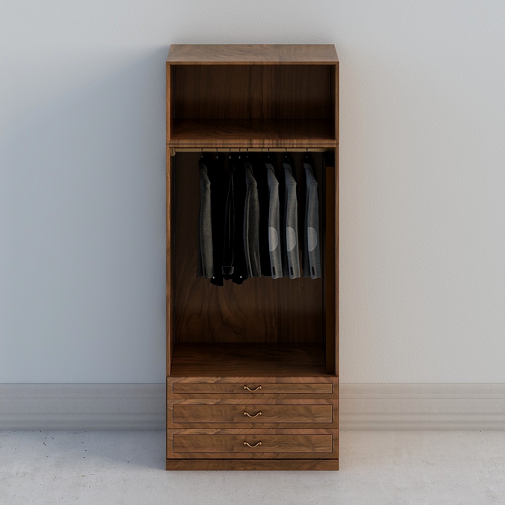 Minimalist Low-Poly Wardrobe 3D model