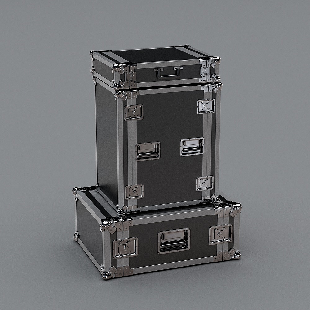 Low-Poly Metal Toolbox 3D model