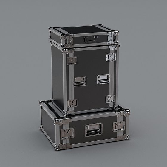 Low-Poly Metal Toolbox 3D model