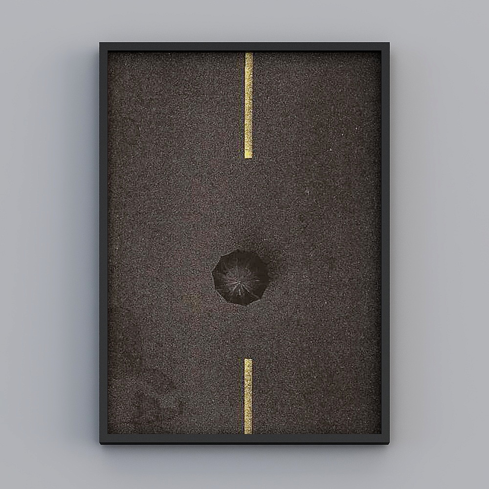 Elland decorative painting high-end boutique embroidery new Nordic black road umbrella art atmosphere simple personality living room dining room bedroom sofa bed head single picture frame modern light luxury hanging