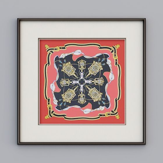 Retro Scarf Low Poly 3D Model