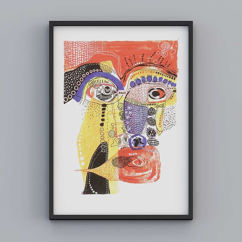 Abstract Dual Portrait 3D Model